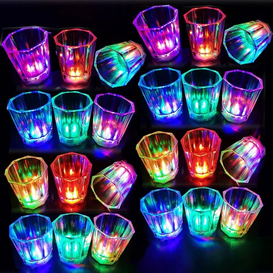 Set 4 Vasos Con Luces Led - 2