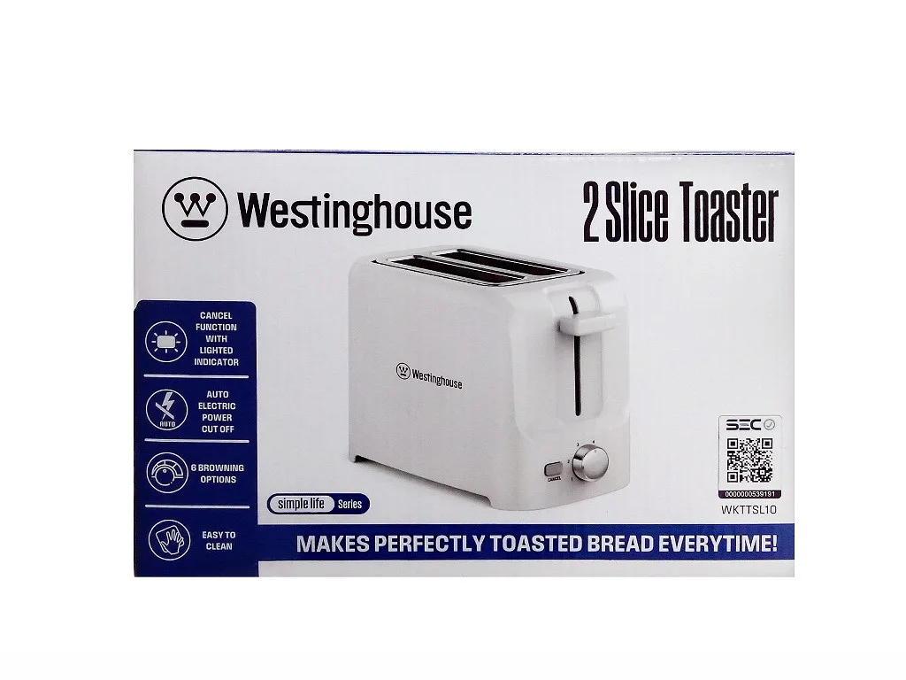Tostadora De 2 Rebanadas Westinghouse Blanca - 3