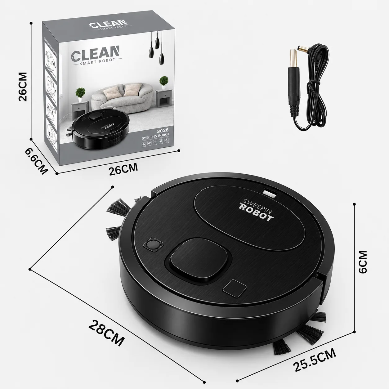 Robot Aspirador 8028 3 en 1 USB para barrido y trapeado - 2