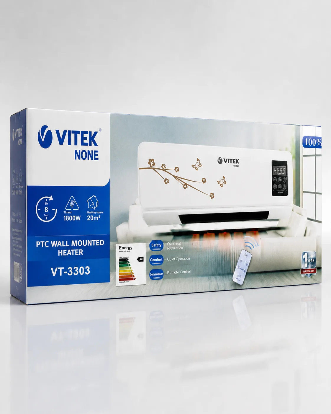 Termoventilador de pared Vitek VT-3303 1800W con control remoto - 3