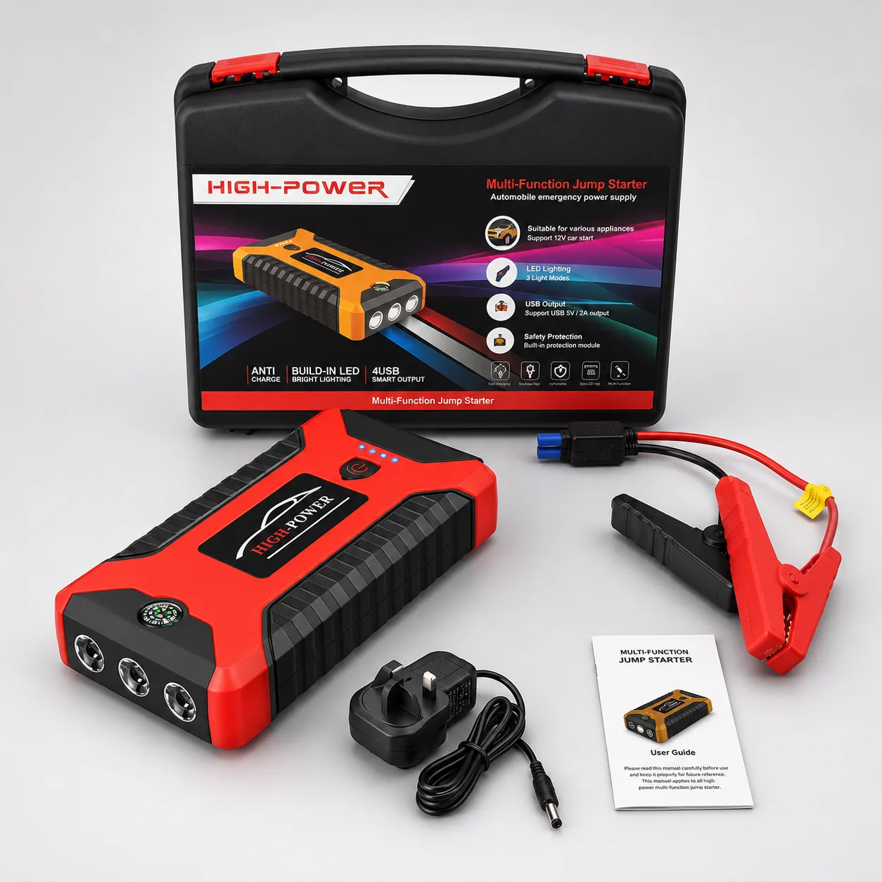 Arrancador de Batería Ventimaku 12V para Autos hasta 2.0 con USB